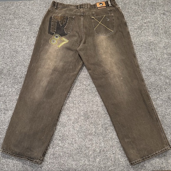 VTG‎ Culture Denim Jeans Mens 40x32 Baggy Leg Gray Hip Hop Y2K Skate Grunge